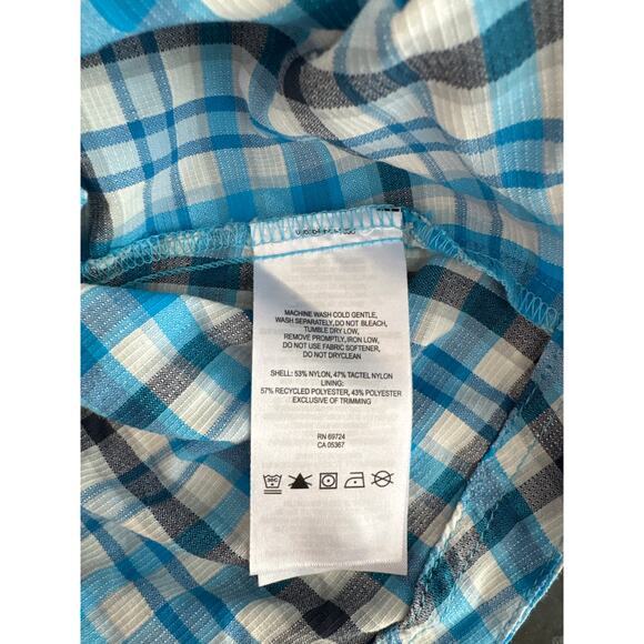Columbia Omni-Shade Sun Protection Long Sleeve Plaid Blue Women's Size Large - Picture 11 of 11